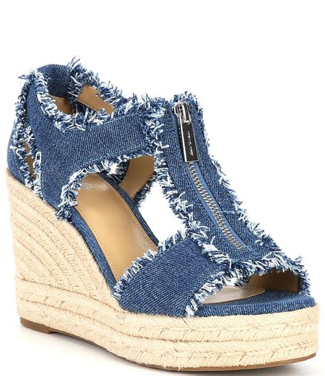 michael michael kors berkley wedge|Michael Kors denim wedge sandals.